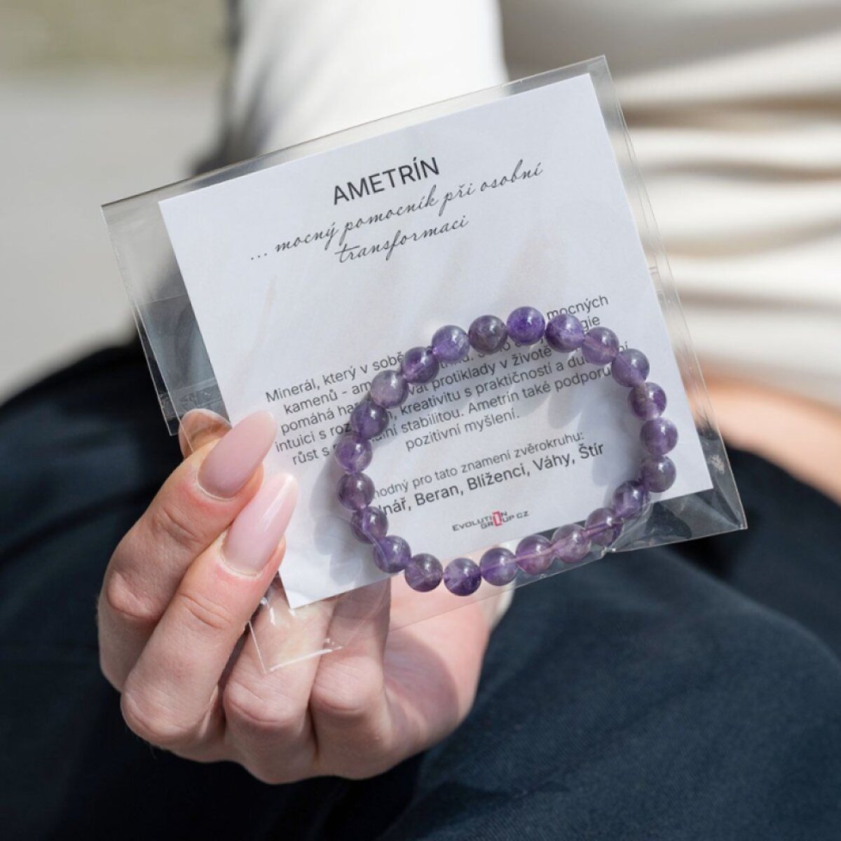 Náramek s minerálními kameny ametrín 43056.3