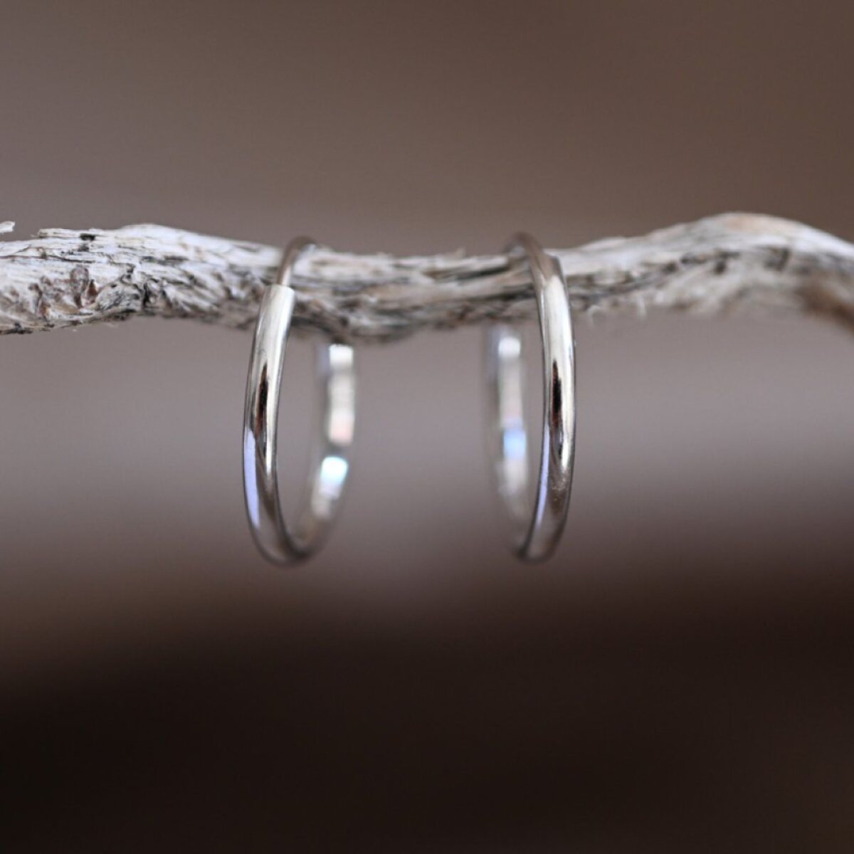 Stříbrné náušnice kruhy 61001