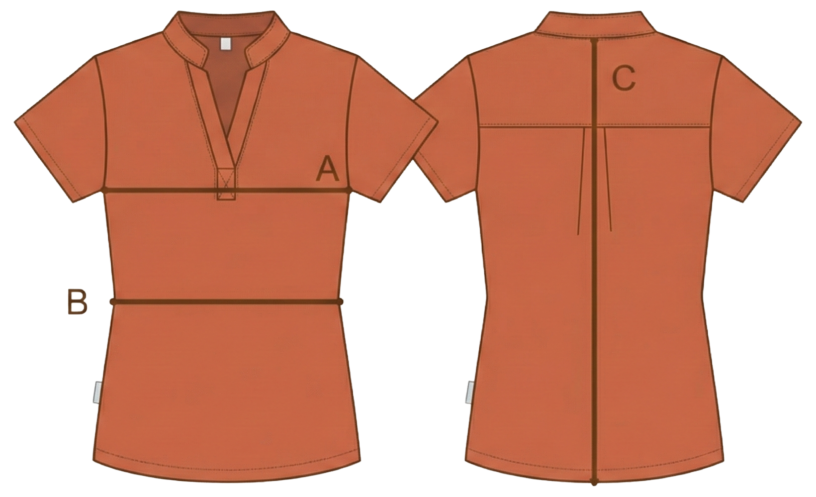 Dámsky zdravotnícky top Claudia SOFT - Khaki