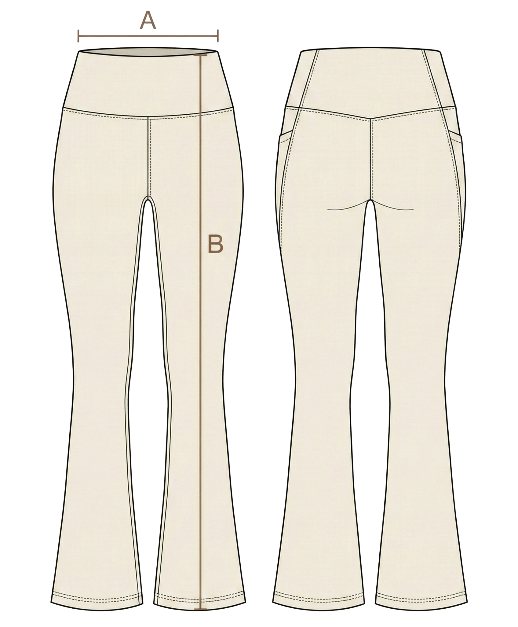 Dámske leginy - WARM CREAM