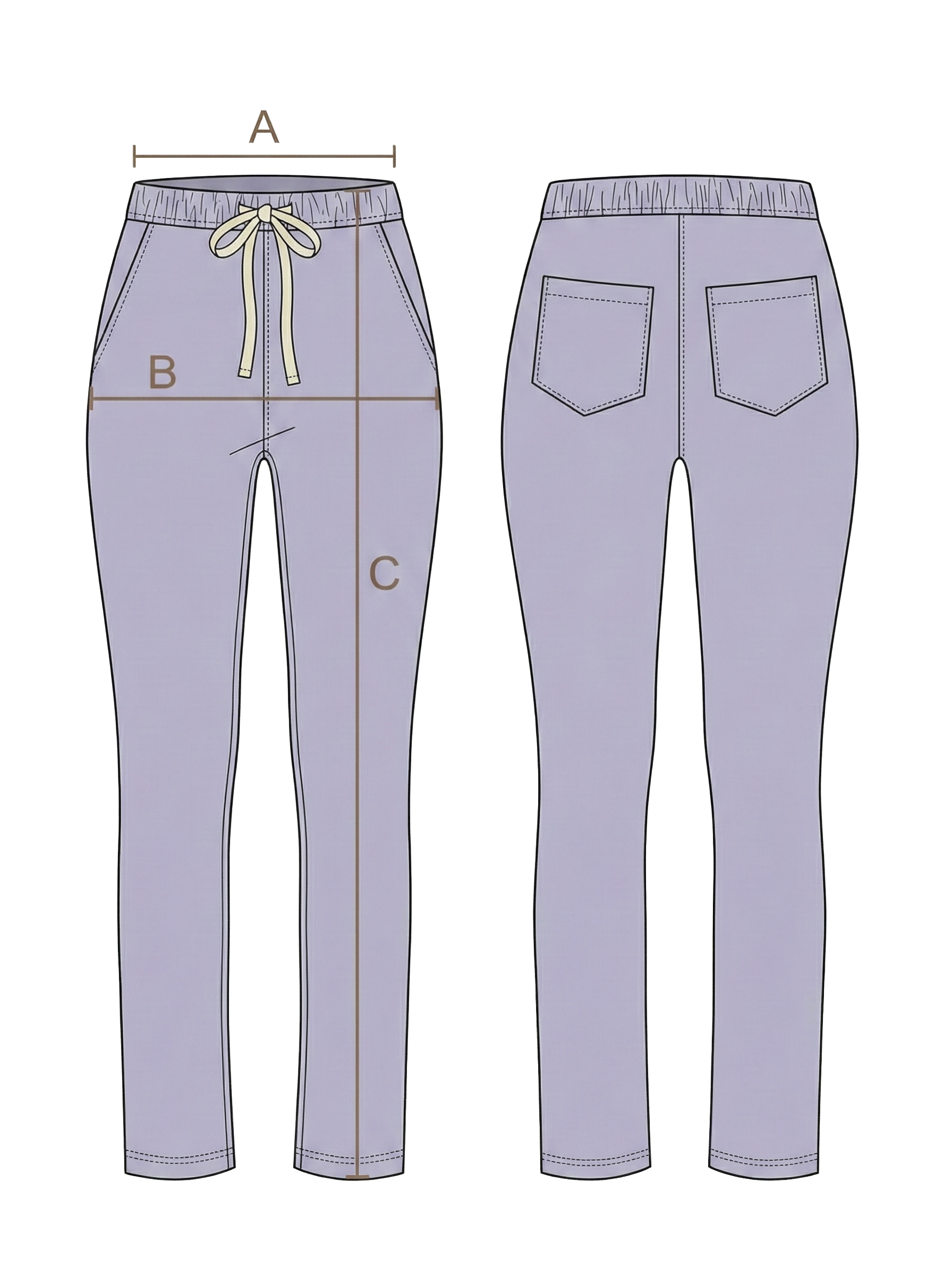 Dámske zdravotnícke nohavice Amari PREMIUM - Deep berry