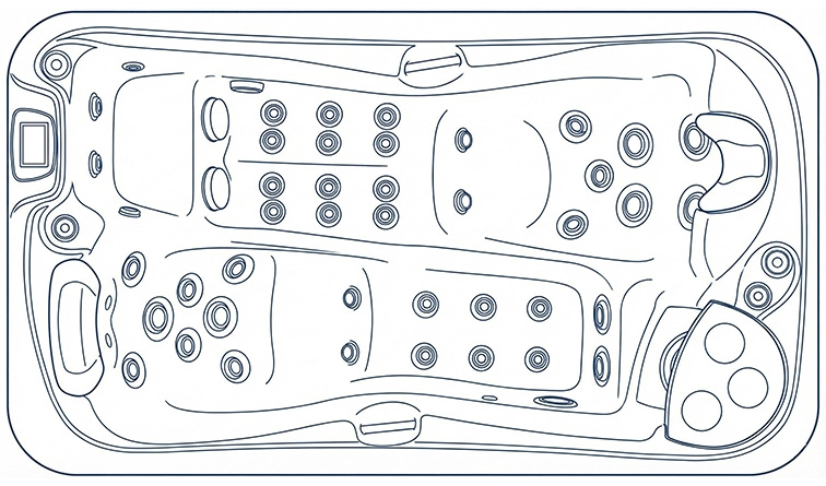 Vířivka Lara Mini New pro 2 osoby 212x124x83 cm - 8813