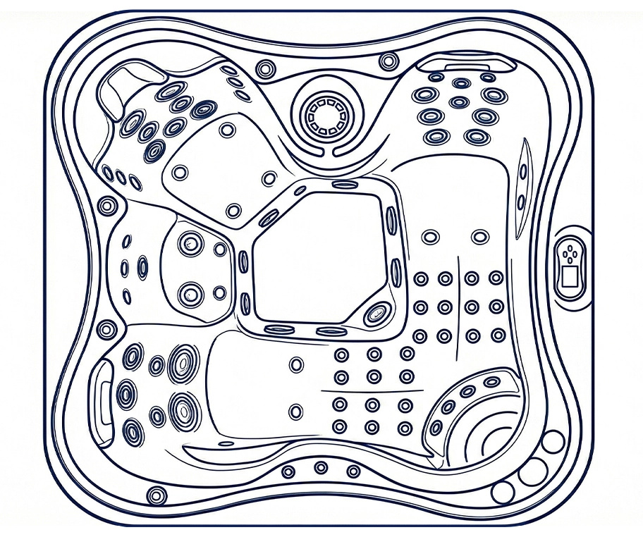 Vířivka Nemo Ex. pro 4 osoby 210x197x91 cm - 8869