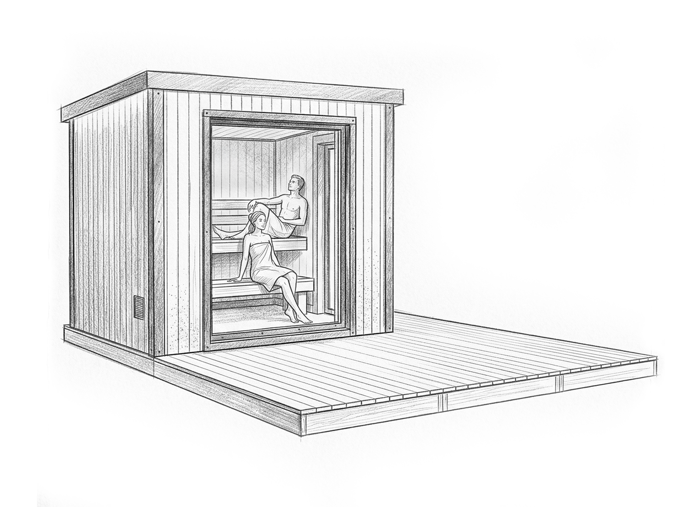 Boční pohled na vířivku s rozměry