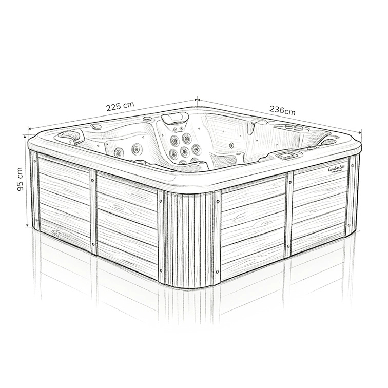 Vířivka Delphina 4.GEN pro 5 osob 236x225x95cm - 8851