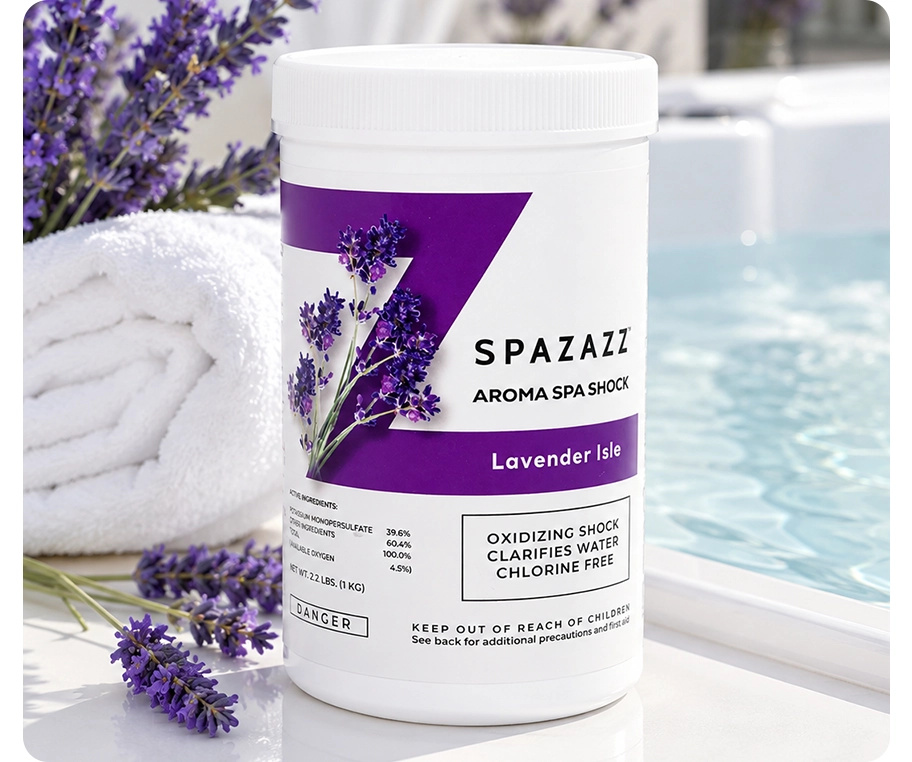 Aroma vůně pro vířivky Spazazz LAVENDER ISLE SPA SHOCK (1kg)
