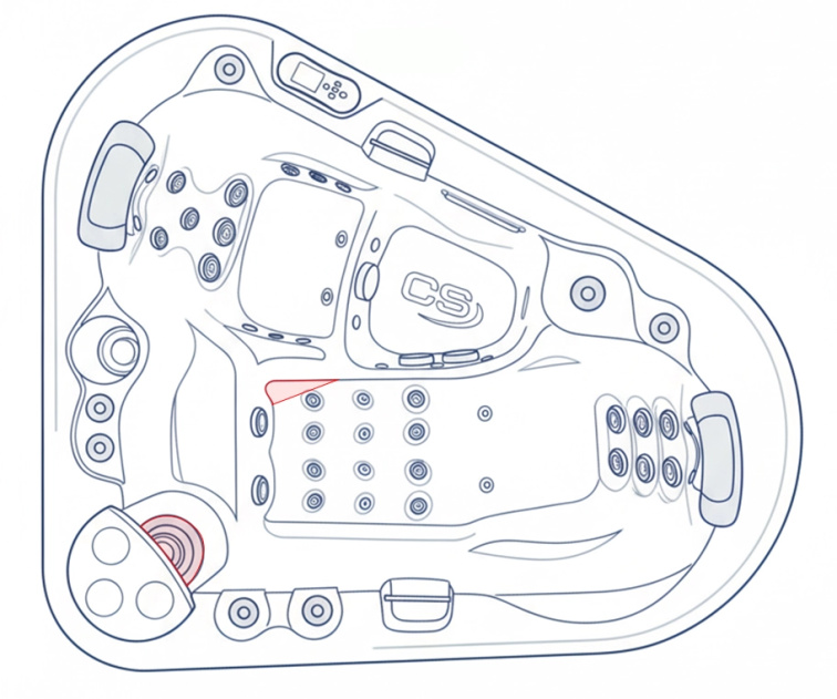 Vířivka Manta pro 2 osoby 200x170x78 cm - 8052