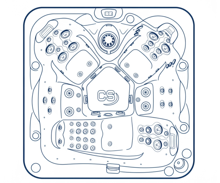 Vířivka Moorin New pro 5 osob 212x212x91 cm - 8364