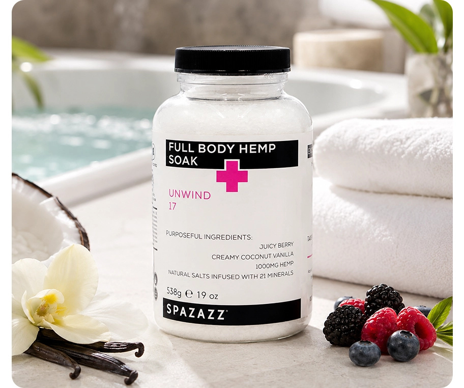 Aroma vůně pro vířivky Spazazz UNWIND #17 HEMP SOAK (538g)