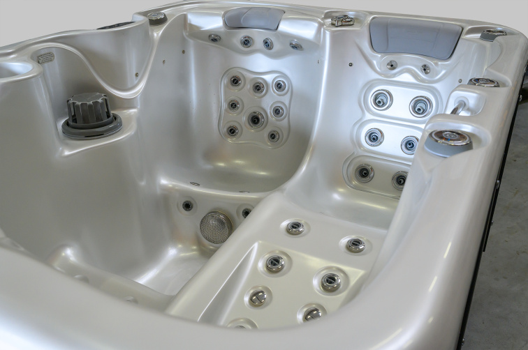 Vířivka Corall pro 3 osoby perla/šedá 201x149x88 cm - 8277