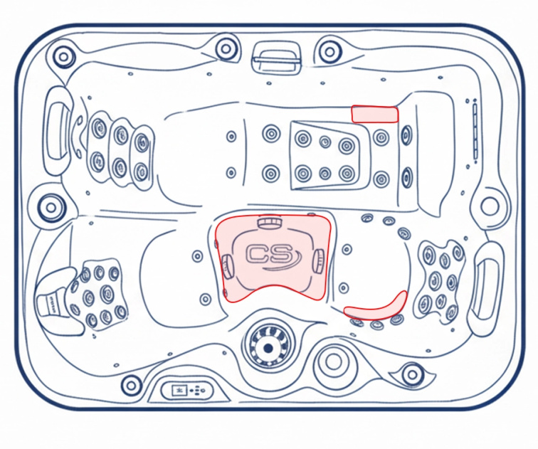 Vířivka Corall pro 3 osoby 201x149x88 cm - 8340