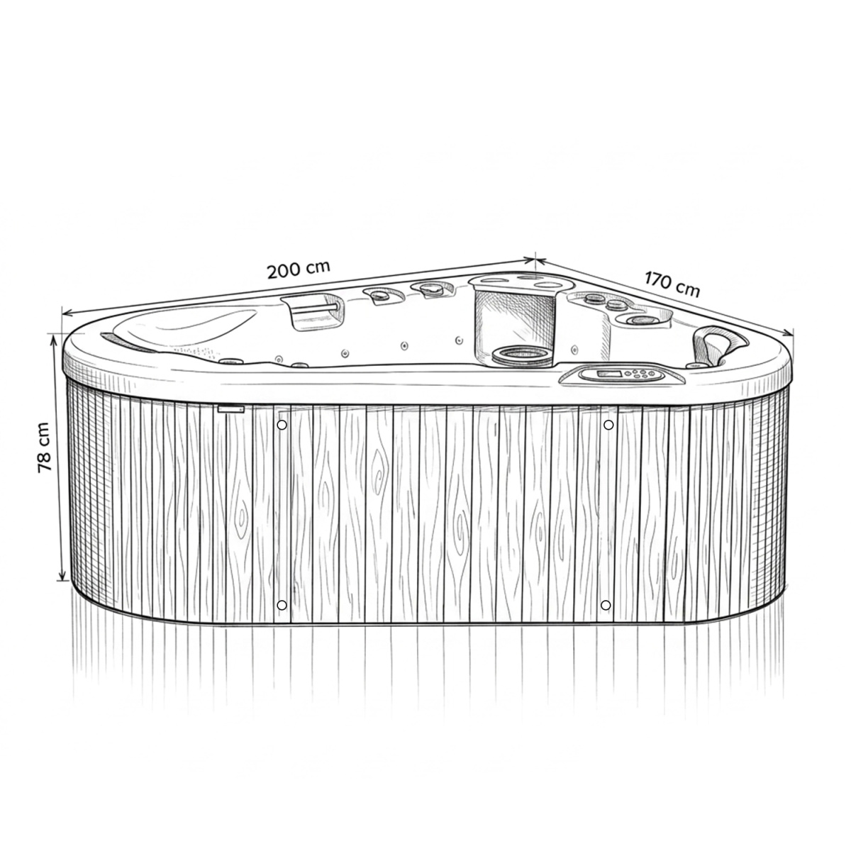 Vírivka Manta pre 2 osoby 200x170x78 cm - 8872