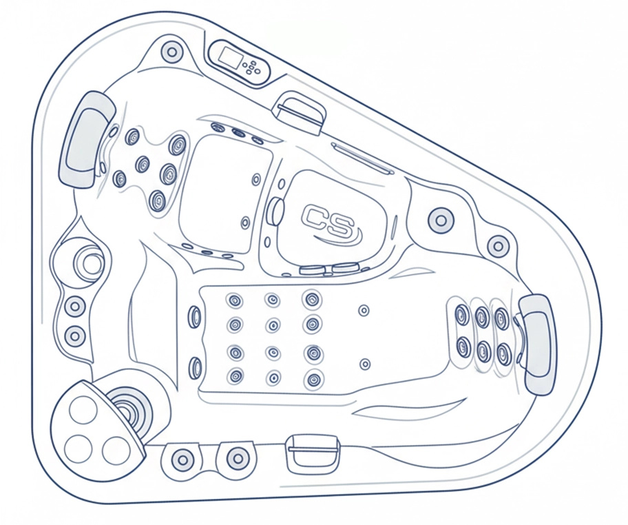 Vírivka Manta pre 2 osoby 200x170x78 cm - 8872