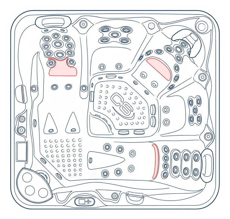 Hot Tub Delphina 3rd Gen for 5 persons 230x216x92 cm - 8807