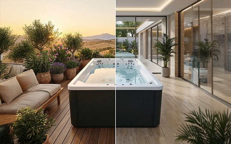 Swim Spa venku i uvnitř