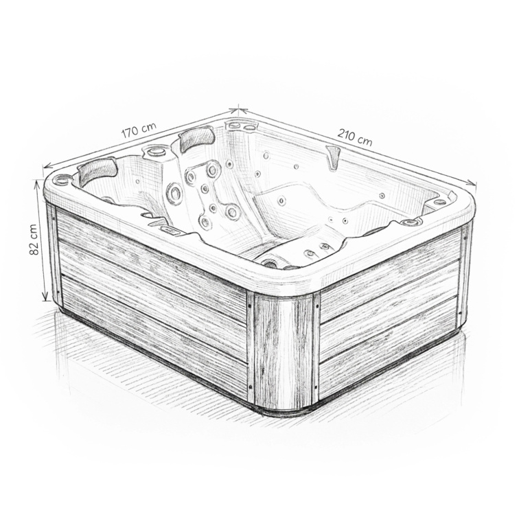 Lovia Infinity - vířivka po 3 osoby 210x170x82