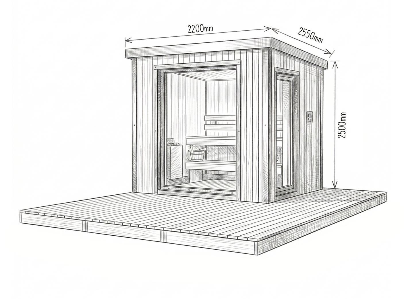 Pohled shora na vířivku s postavami