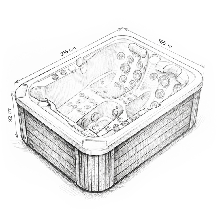 Vířivka Natura pro 3 osoby 216x165x82 cm - 8789