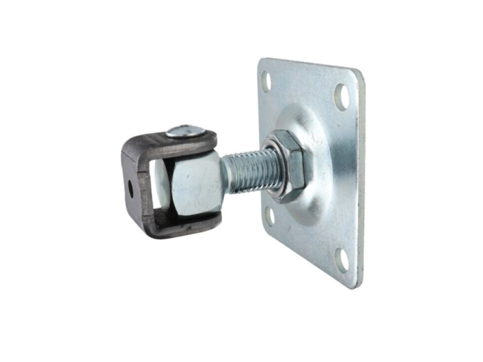 Záves M16 s platňou 80 x 80 mm, otvárateľný 90°, nastaviteľný 1D, čiastočne pozinkovaný