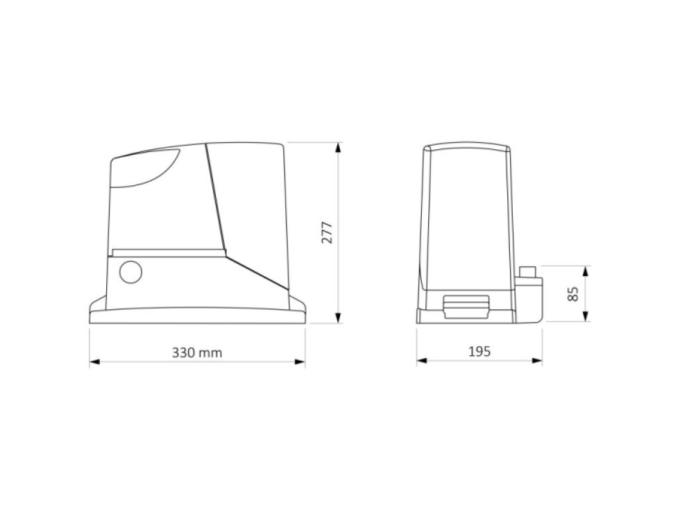 Nice Road 400 - sada pohonu pre posuvnú bránu do 400 kg s fotobunkami