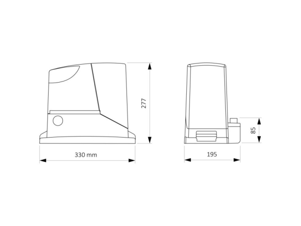 RB400BDKCE sada pre posuvnú bránu do 400kg