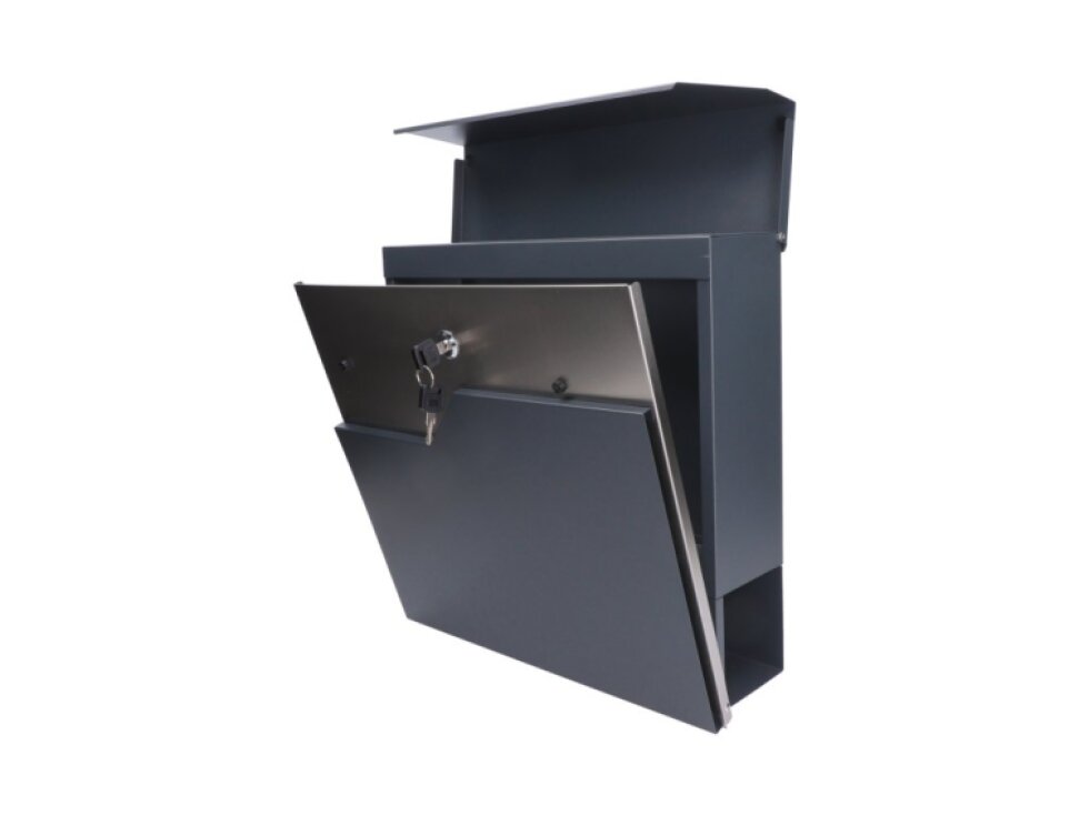 Schránka poštová, kombinácia nerez a pozinkovaného plechu