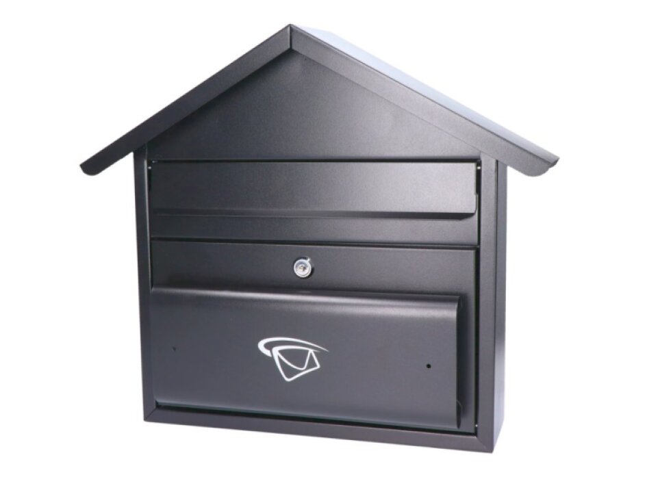 Schránka poštová 470x410x110mm, max. formát listu:C4, čierna matná