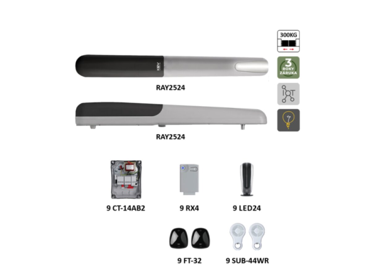Key RAYKIT RAY2524 – sada do 2,5 m/krídlo s LED osvetlením
