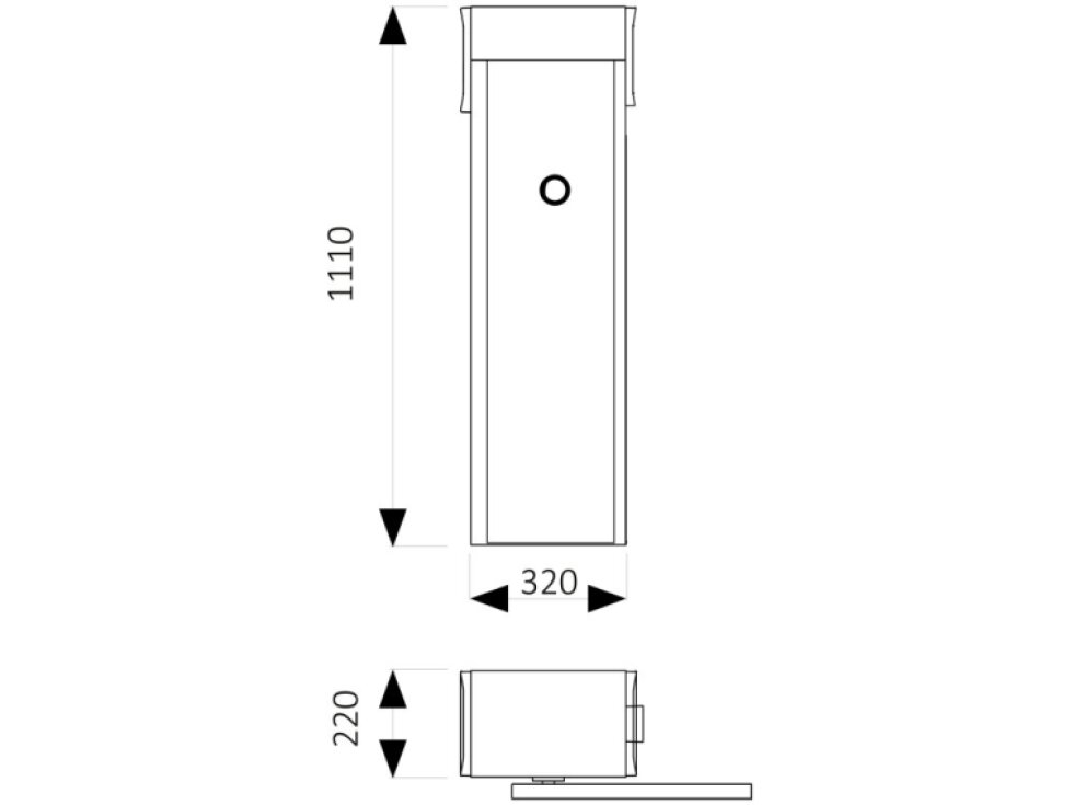 900ALT424K závora do 4 m so zabudovaným majákom
