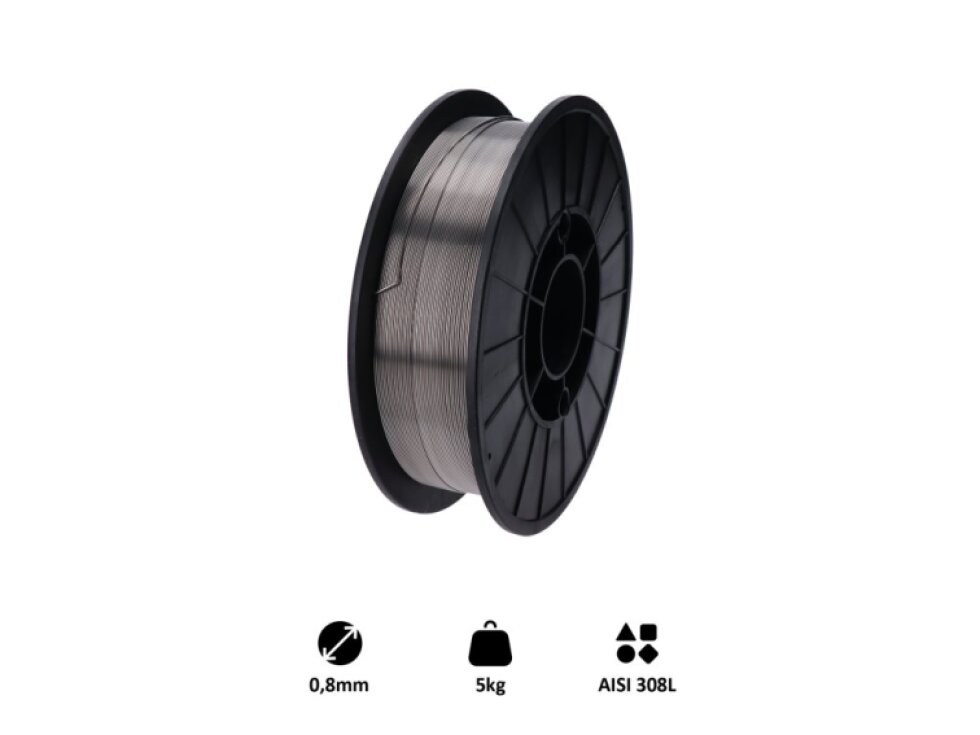 Zvárací drôt /AISI 308L (0.8 mm) 5 kg, pre zváranie MIG-MAG nerez