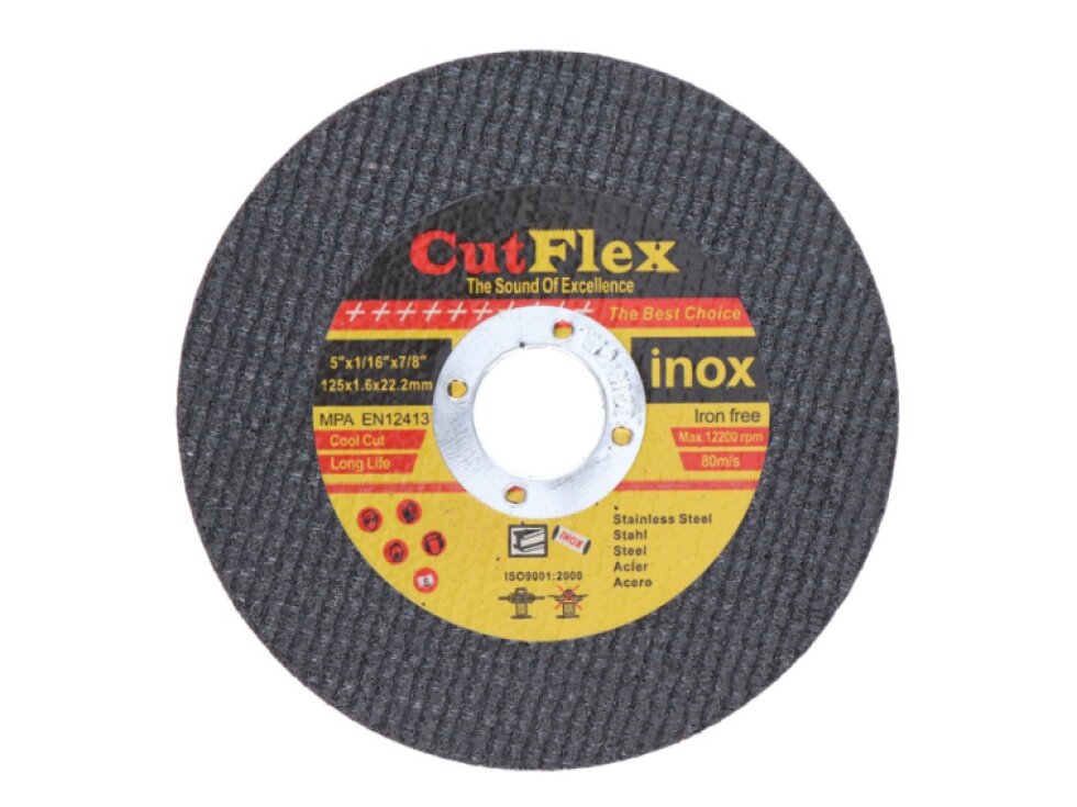 rezný kotúč na oceľ a nerez, 125x1,6x22,2