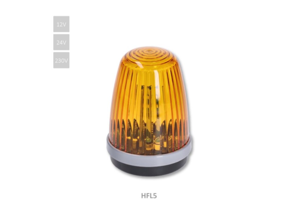 F5000 výstražné LED svetlo, 12/24/230V, AC/DC, držiak pre bočné uchytenie, zabudovaná anténa, rozmer 90x90x120mm