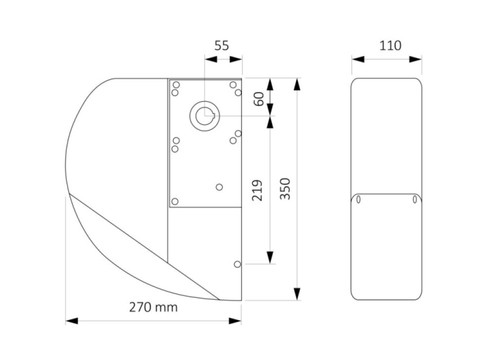 SUMO - pohon samosvorný 24V pre priemyselnú garážovú bránu od 5m2 do 15m2, magnetický enkóder, rýchly do 42ot./min. Treba dokúpiť riadiacu jednotku N DPRO924
