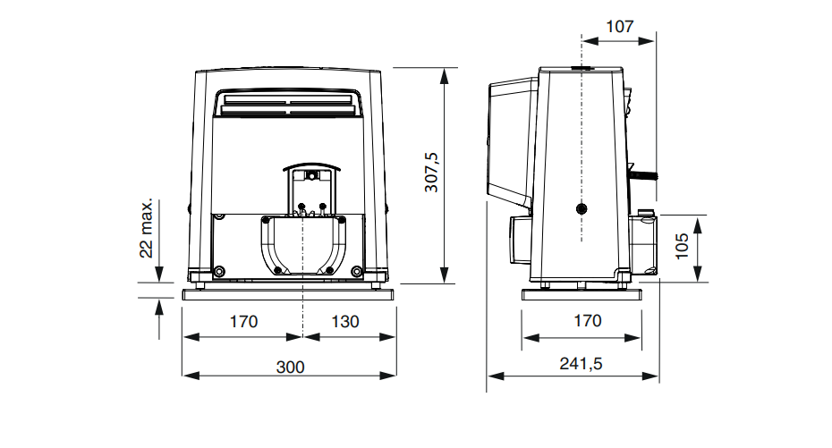 Sada pohonu CAME BX704 PLUS ATOMO pre posuvnú bránu do 400 kg