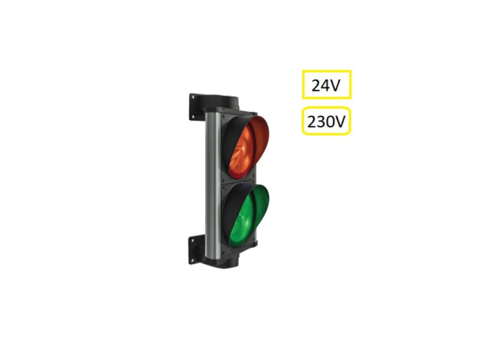 ASF Semafor ø120mm dvojkomorový, červená a zelená 18xLED 70Lux, hlinikový kryt, 0-230V AC/DC, IP66