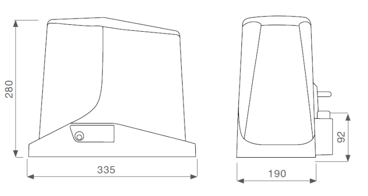 TURBO S KIT pre posuvné brány do 400 kg, 24 V