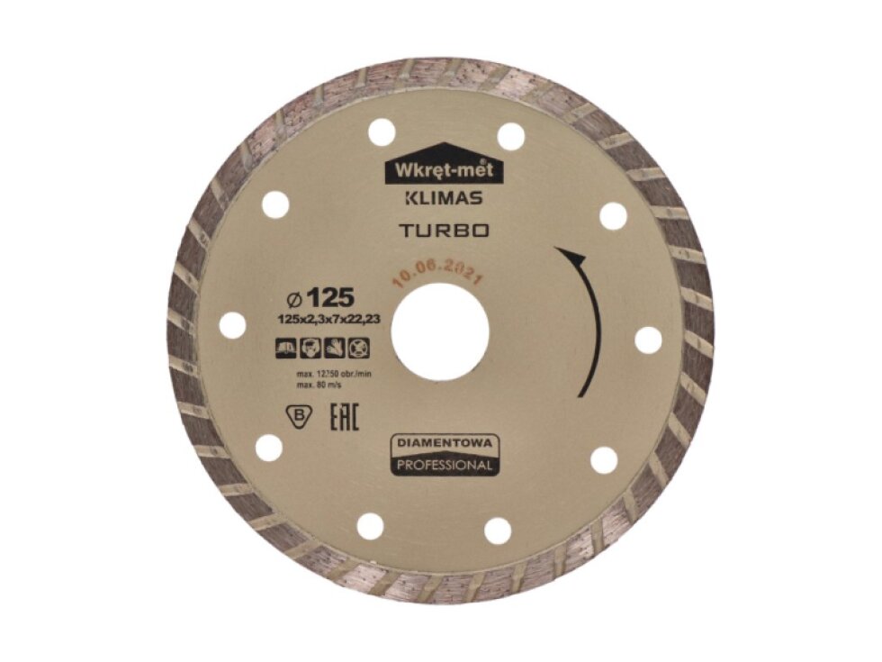 profesionálny Turbo diamantový kotúč 125x2.3x22