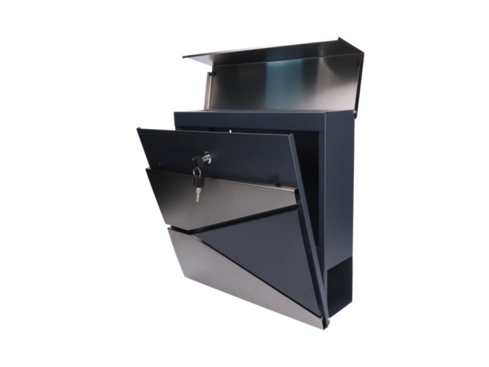 Schránka poštová, kombinácia nerez a pozinkovaného plechu