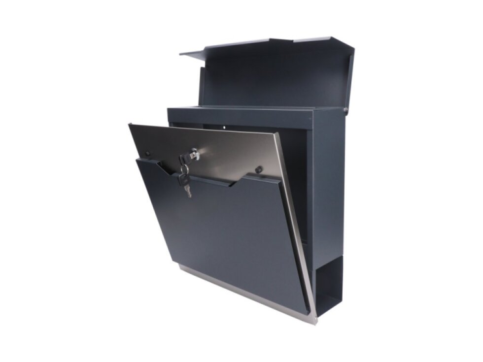 Schránka poštová, kombinácia nerez a pozinkovaného plechu