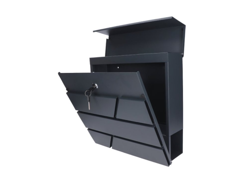 schránka poštová (365x355x105mm, hrúbka 0.6mm), max. formát listu: A4, farba: RAL 7016