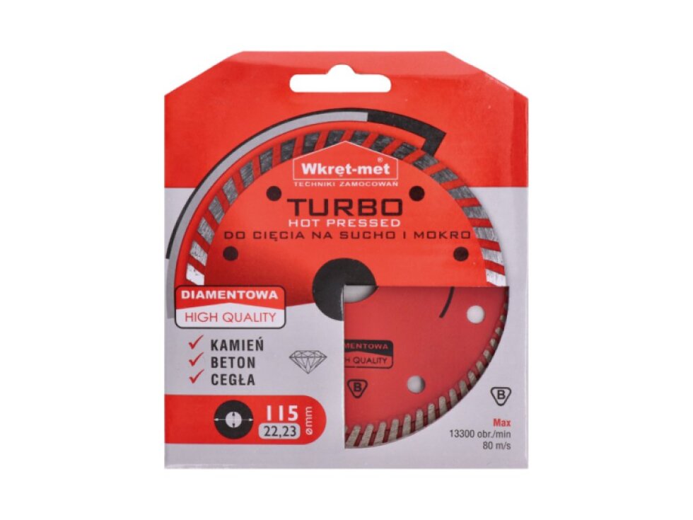 profesionálny Turbo diamantový kotúč lisovaný za tepla 115x2.2x22