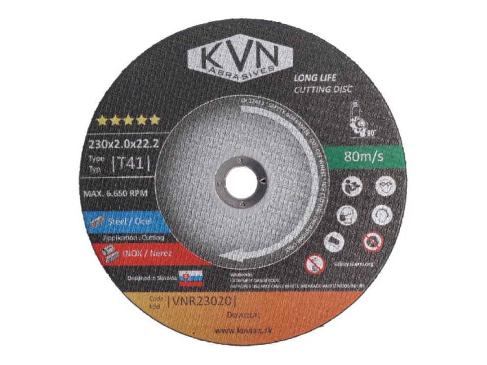 rezný kotúč profesionálny na nerez, 230x2,0x22,2