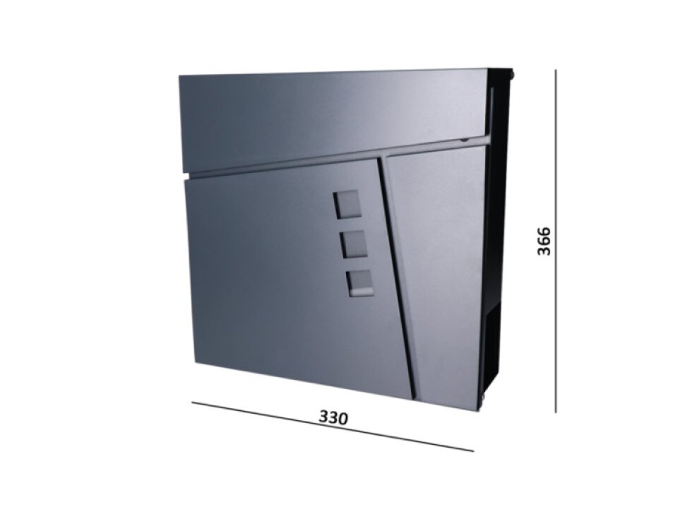 Schránka poštová, max A4, farba: RAL 7016