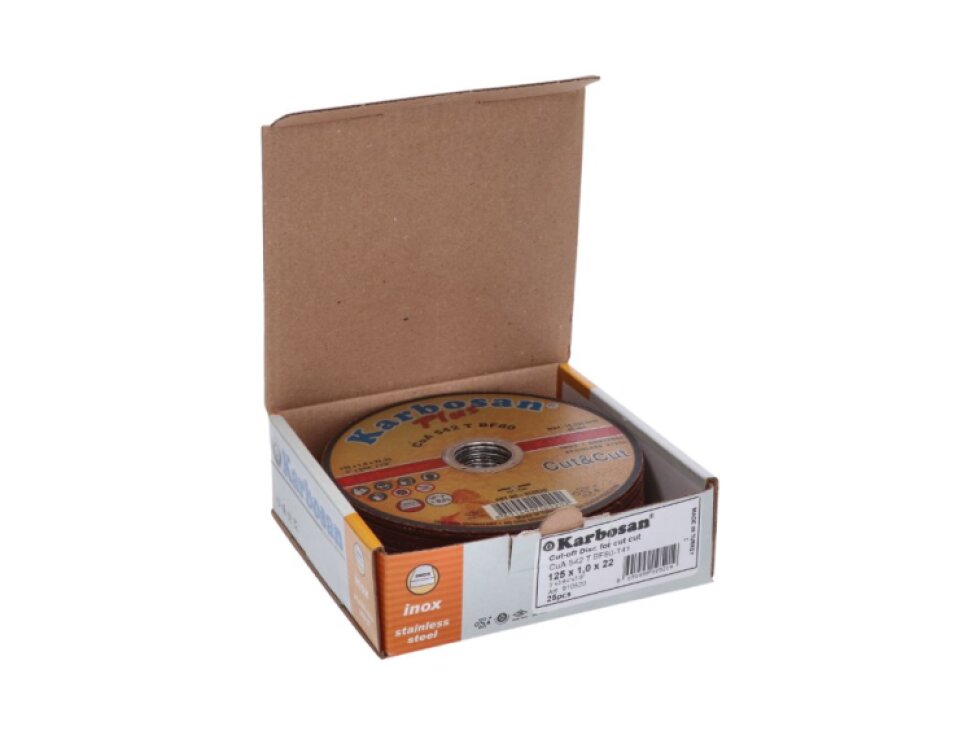 prémiový rezný kotúč 125x1,0x22,2 s dlhou životnosťou vhodný na INOX, tenké plechy 304 a 316, trubky z nehrdzavejúcej ocele, ploché tyče.