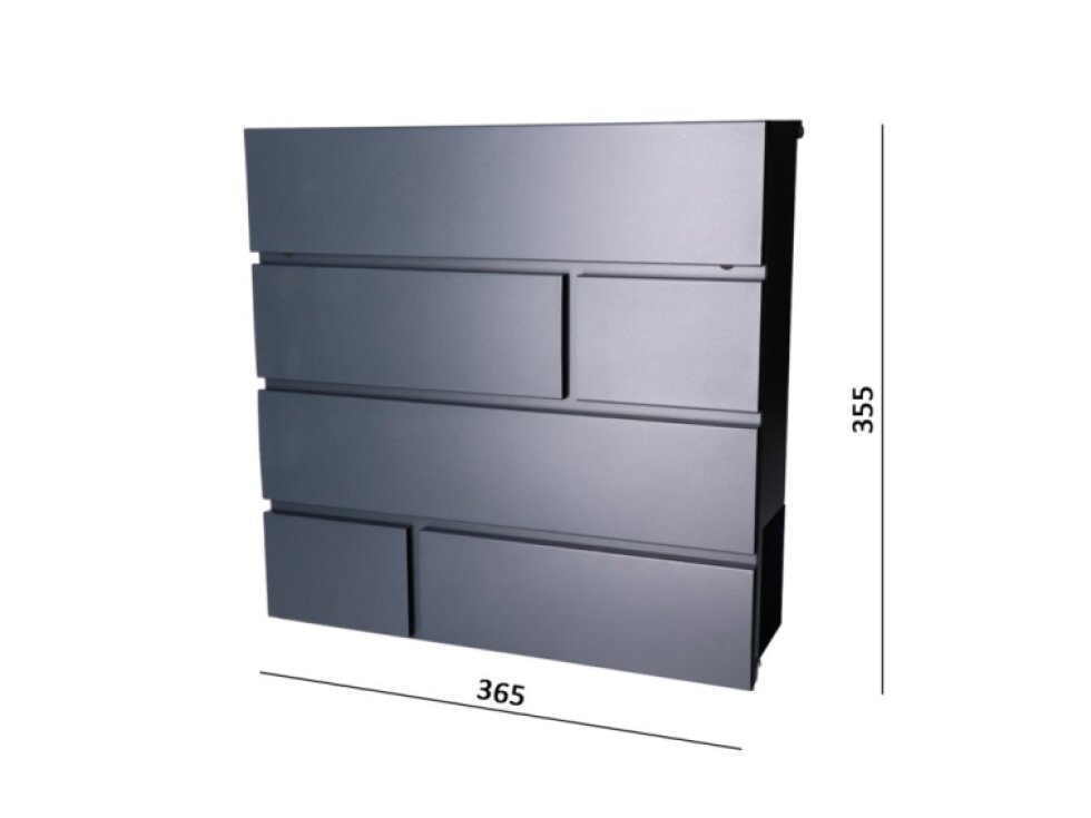 Schránka poštová, max A4, farba: RAL 7016