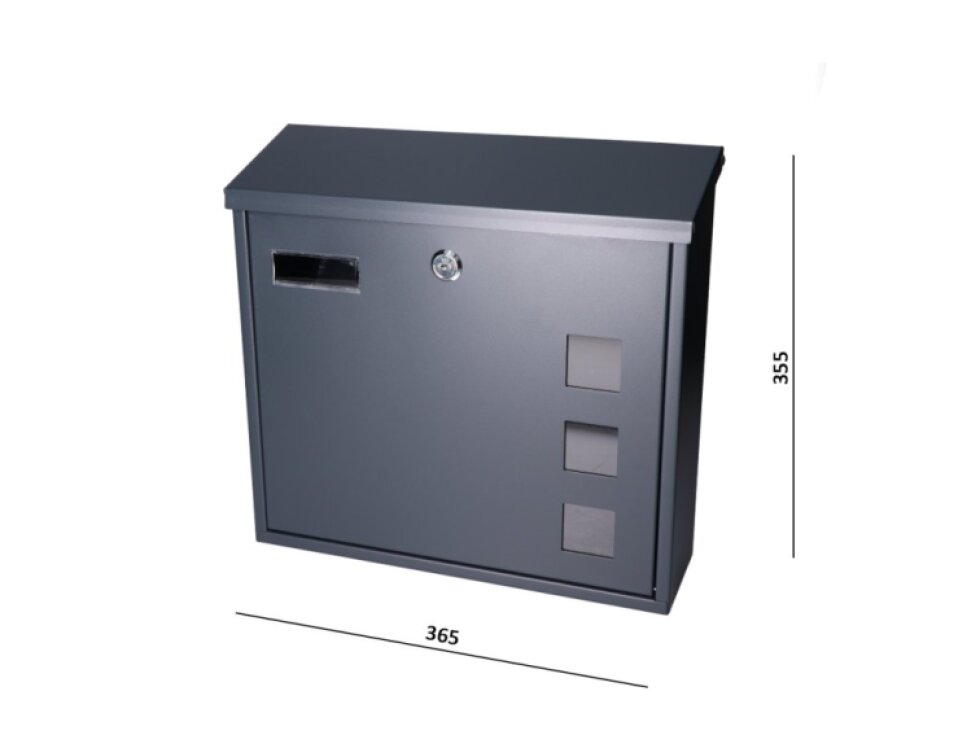 Schránka poštová, max A4, farba: RAL 7016