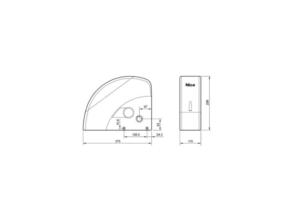 SOON - pohon na garážovú bránu do 16m2, 1x SO2000, 1x riadiaca jednotka SOA2 (neobsahuje OXI)