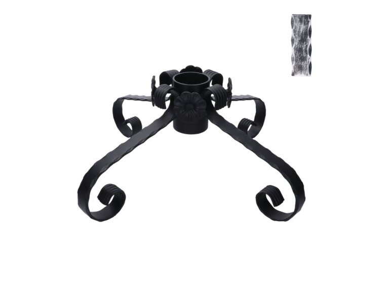 stojan na vianočný stromček, strieborná patina, 550x550x190mm