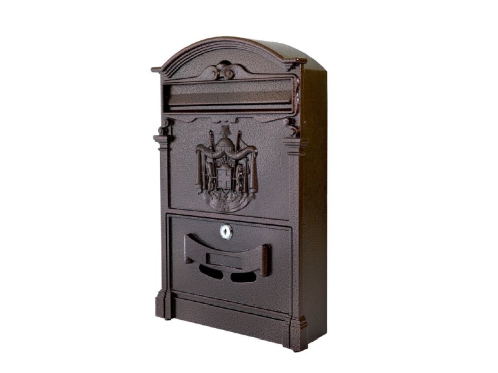 schránka poštová, 255x410x90mm, medená