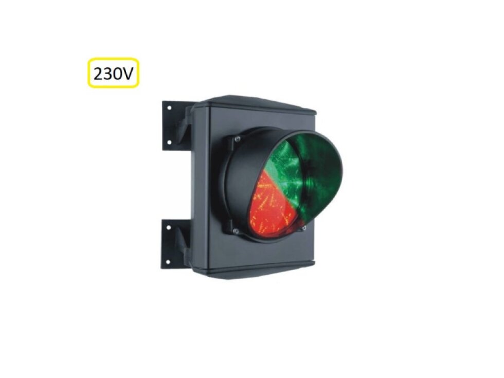 ASF semafor ø120mm jednokomorový červená/zelená, 25xLED 50Lux, hliníkový kryt, 230V AC, IP65